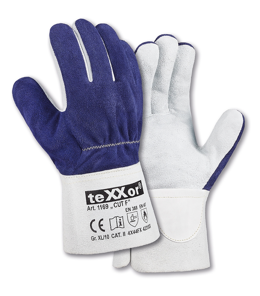 teXXor Cut F Kesik Korumalı Yarık Deri-Aramid Eldiven