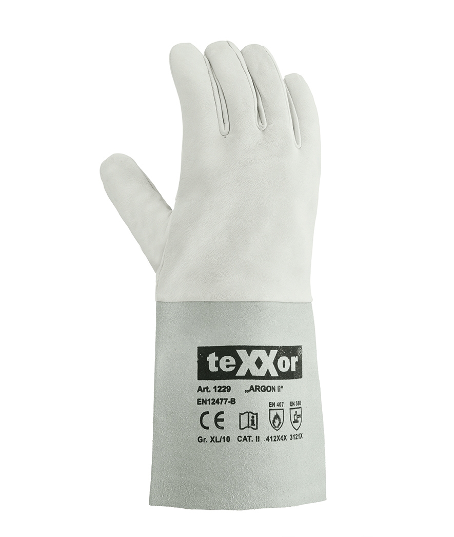 teXXor Argon II Kaynakçı Eldiveni - Uzun Manşetli, Isıya Dayanıklı Model