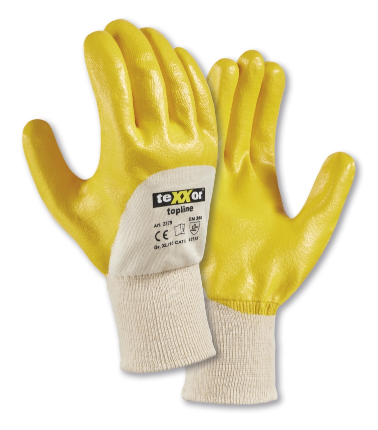 Premium teXXor 2379 Topline Nitril Eldiven (Sarı)