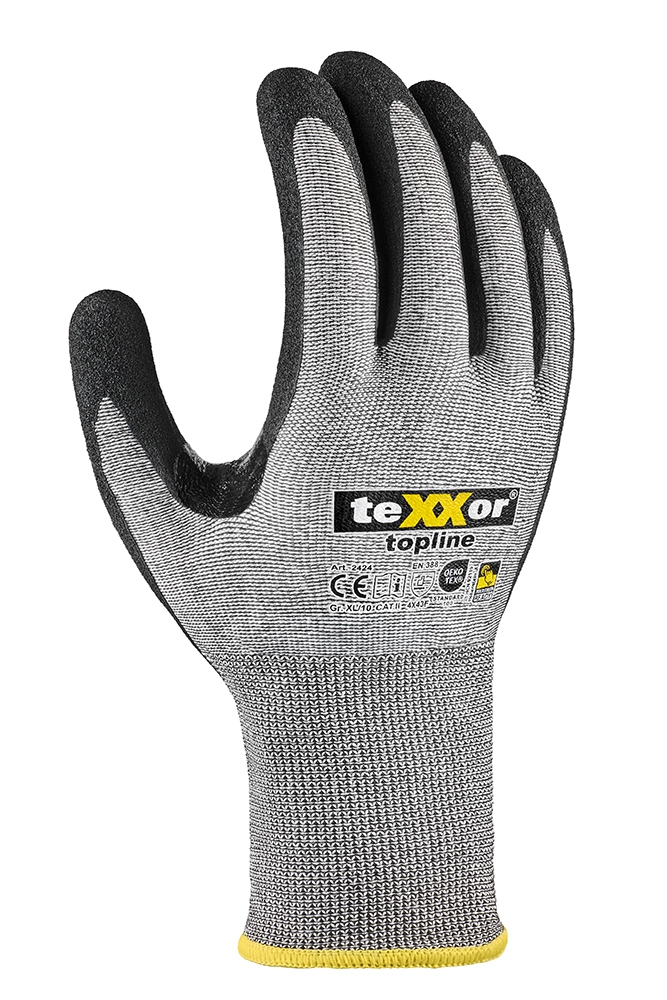teXXor Gri/Siyah Sandy Nitril Eldiven - Endüstriyel Koruma
