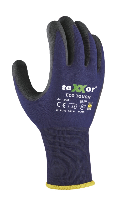 teXXor Eco Touch Naylon Eldiven - Çevre Dostu Dokunmatik Ekran Uyumlu İş Eldiveni