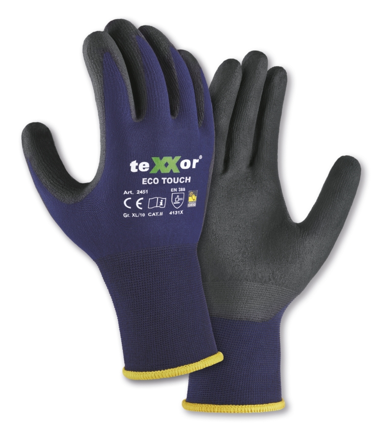 teXXor Eco Touch Naylon Eldiven - Çevre Dostu Dokunmatik Ekran Uyumlu İş Eldiveni