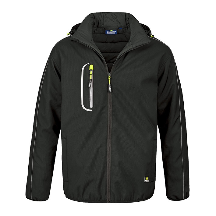 4PROTECT® KNOXVILLE Kışlık Softshell Ceket, Siyah
