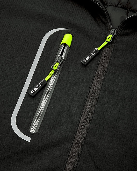 4PROTECT® KNOXVILLE Kışlık Softshell Ceket, Siyah