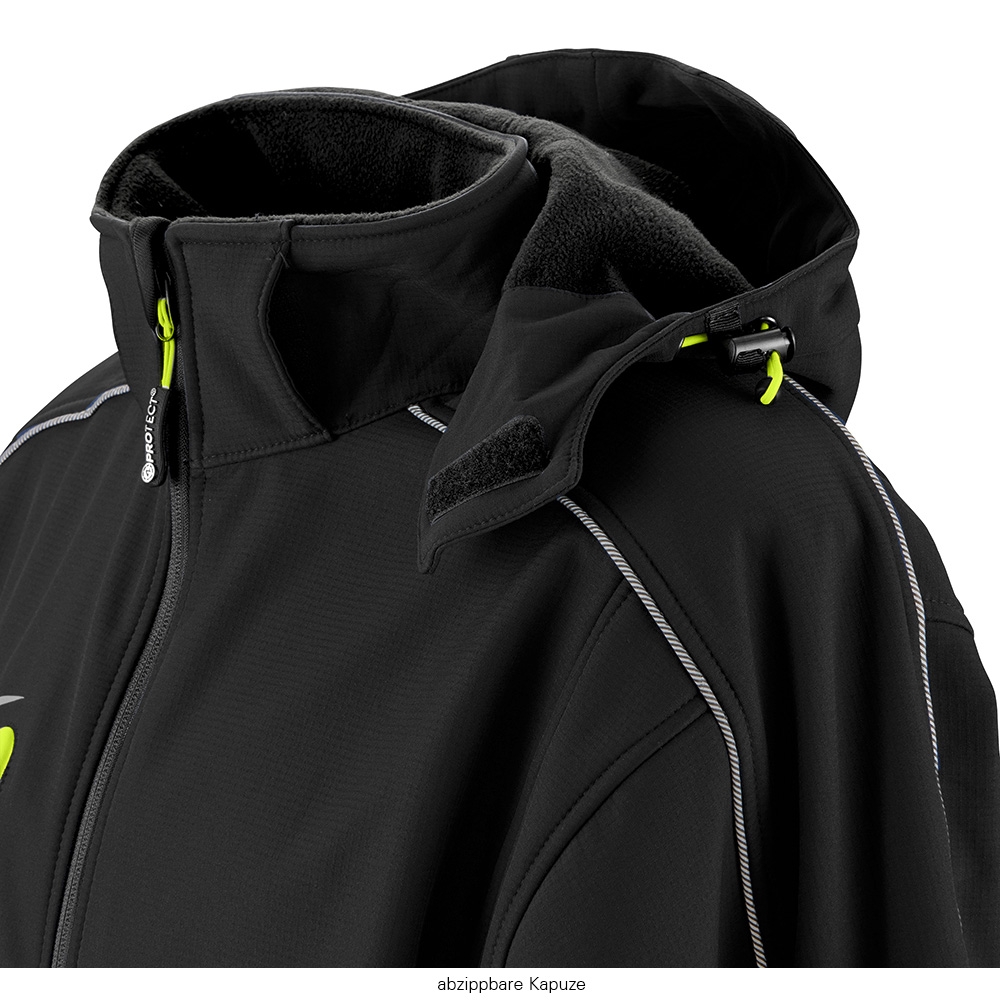 4PROTECT® MONTANA Softshell Mont, Siyah