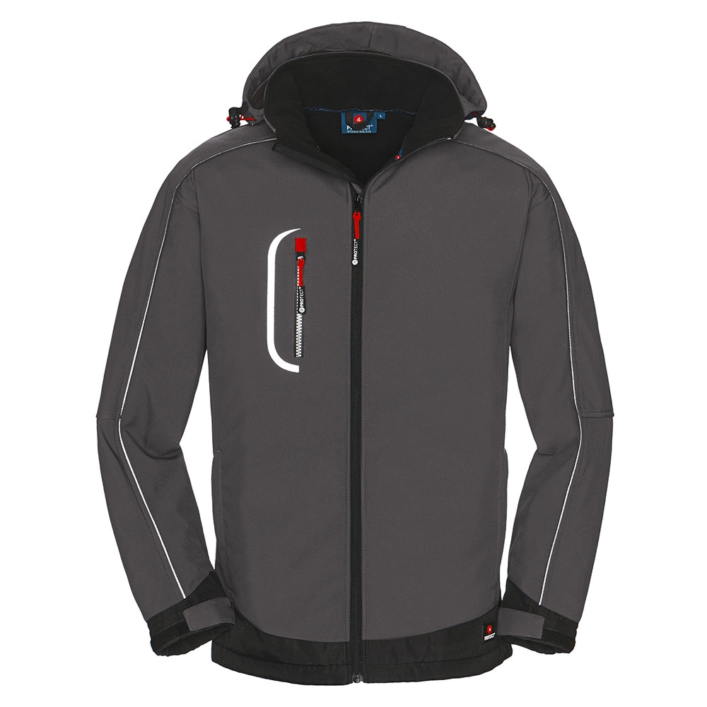 4PROTECT Softshell Mont MONTANA, Gri/Siyah