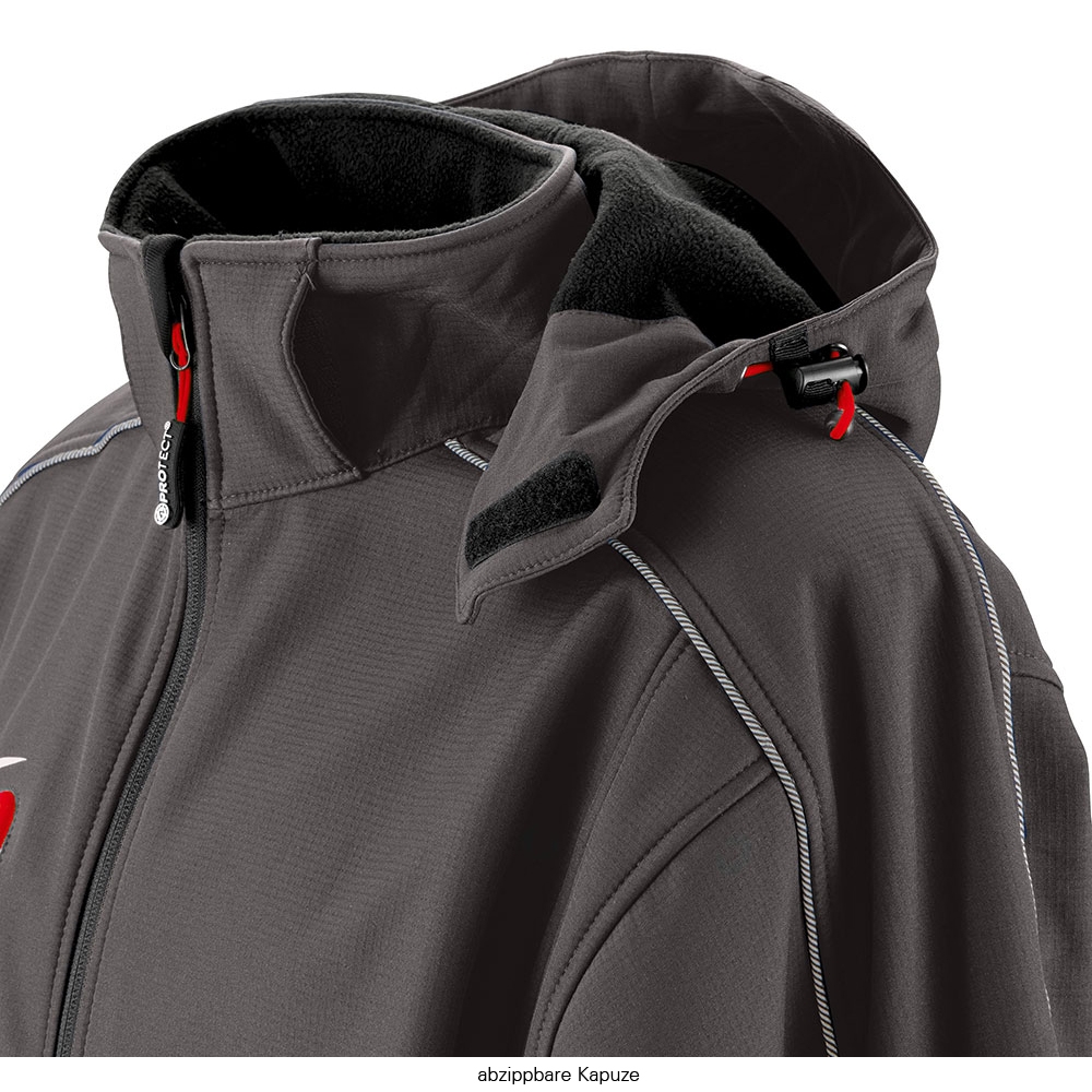 4PROTECT Softshell Mont MONTANA, Gri/Siyah