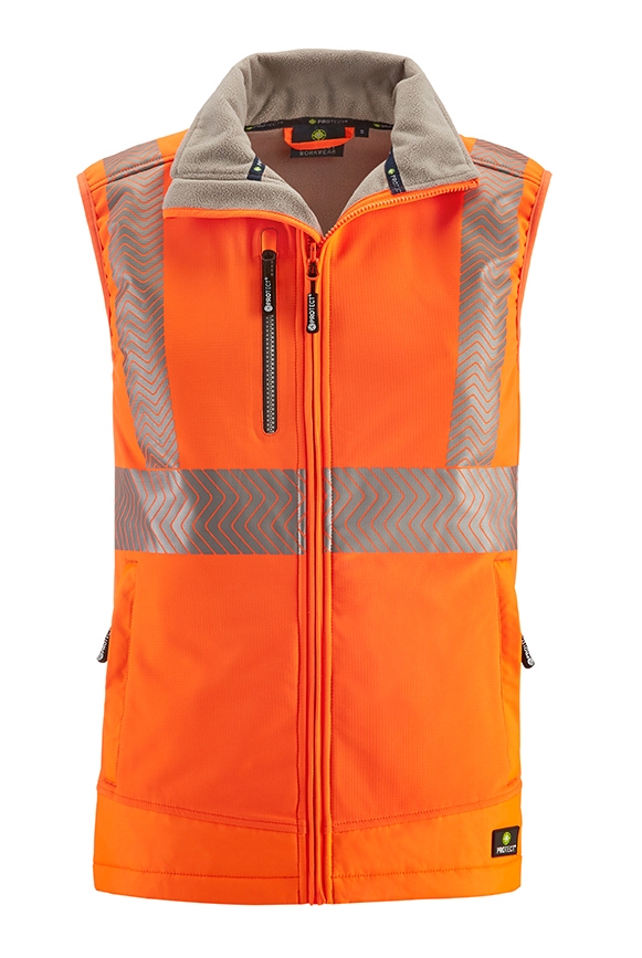 4PROTECT® PARAMUS Softshell Yelek, Neon Turuncu