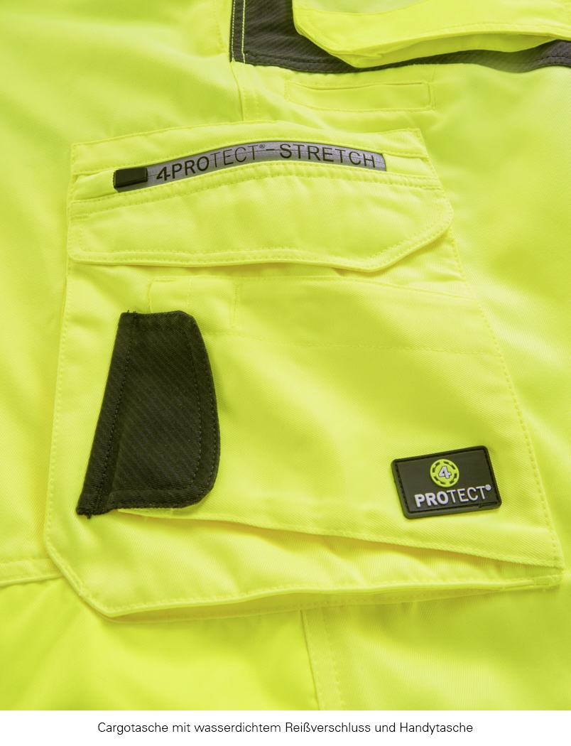 4PROTECT TENNESSEE Pantolon, Neon Sarı/Gri