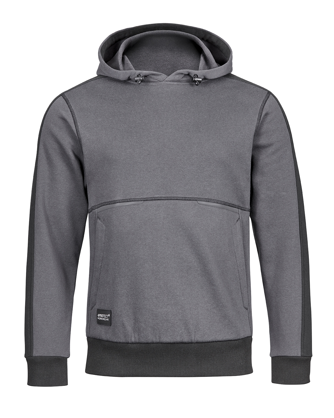 4PROTECT Kapüşonlu Sweatshirt, Gri/Siyah