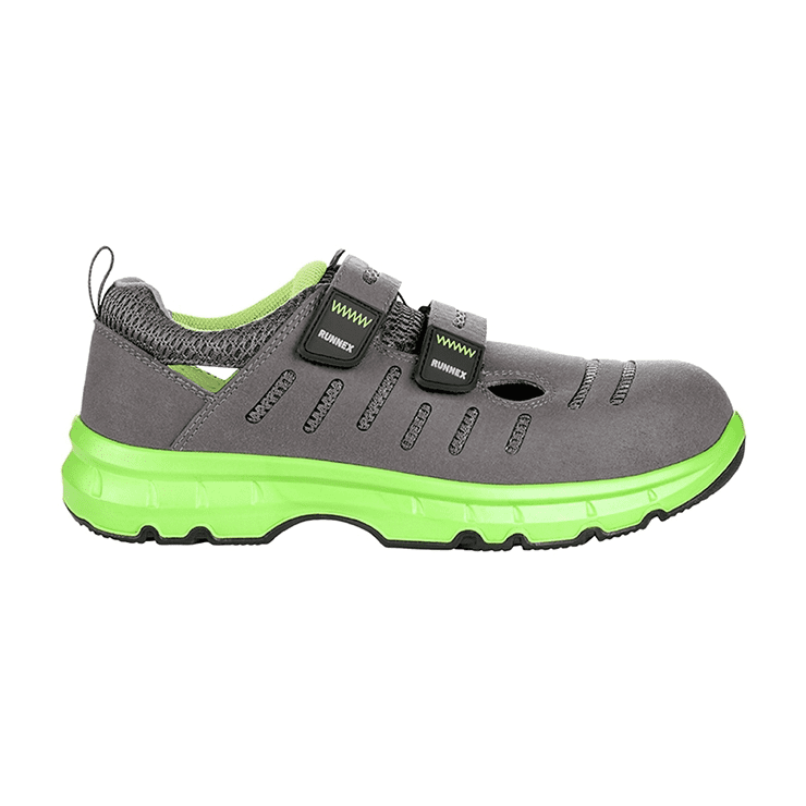 RUNNEX FlexStar S1P ESD Sandalet Gri/Yeşil