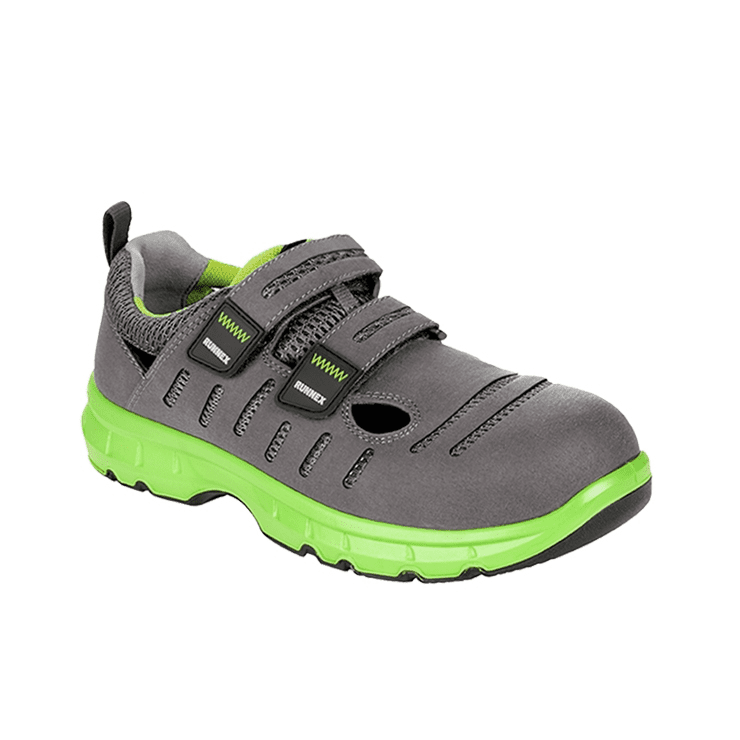 RUNNEX FlexStar S1P ESD Sandalet Gri/Yeşil