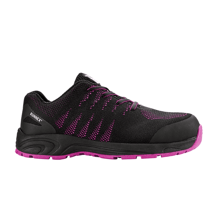 RUNNEX GirlStar S1PS ESD Kadın Güvenlik Ayakkabısı, Siyah-Pembe