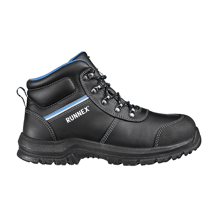 RUNNEX TeamStar S2 ESD Koruyucu Ayakkabı, Siyah-Mavi Tonları